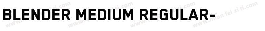 Blender Medium Regular字体转换